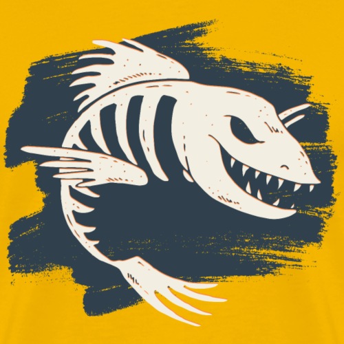 scheletro di pesce - Maglietta Premium da uomo