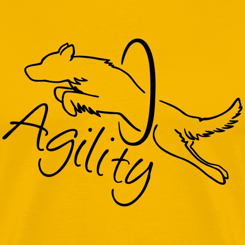 Agility Dog with hoop - Männer Premium T-Shirt