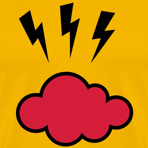 Cloud ärger (Blitz) - Männer Premium T-Shirt