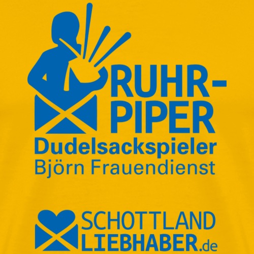 Logos Ruhr-Piper & Schottlandliebhaber.de - Männer Premium T-Shirt