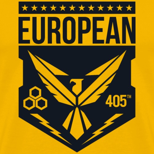 405th european logo black - Mannen Premium T-shirt