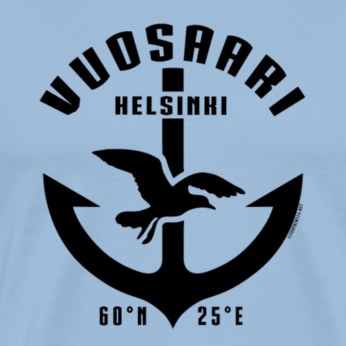 Vuosaari Helsinki Ankkuri tekstiilit ja lahjat web - Miesten premium t-paita
