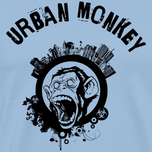 Urban Monkey (inverted), Stadt Affe, DD - Männer Premium T-Shirt