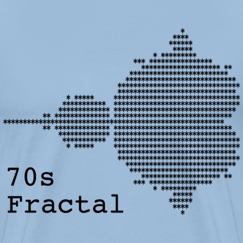 70s Fractal - schwarz - Männer Premium T-Shirt