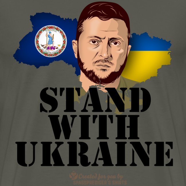 Ukraine T-Shirt Design Virginia Stand with Ukraine