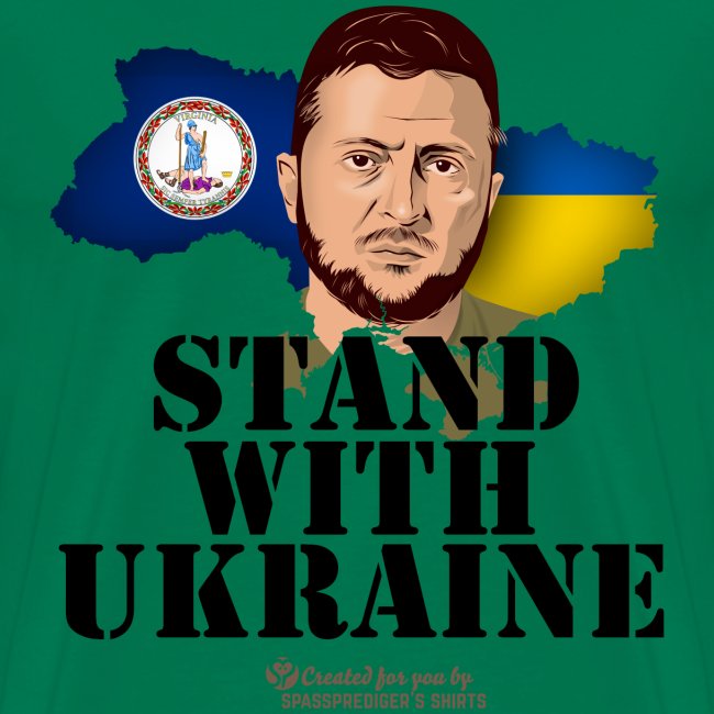 Ukraine T-Shirt Design Virginia Stand with Ukraine