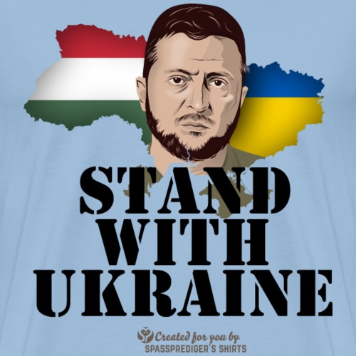 Selenskyj T-Shirt Ukraine Ungarn - Männer Premium T-Shirt