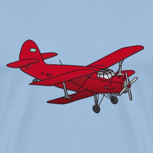 Doppeldecker Flieger rot - Männer Premium T-Shirt