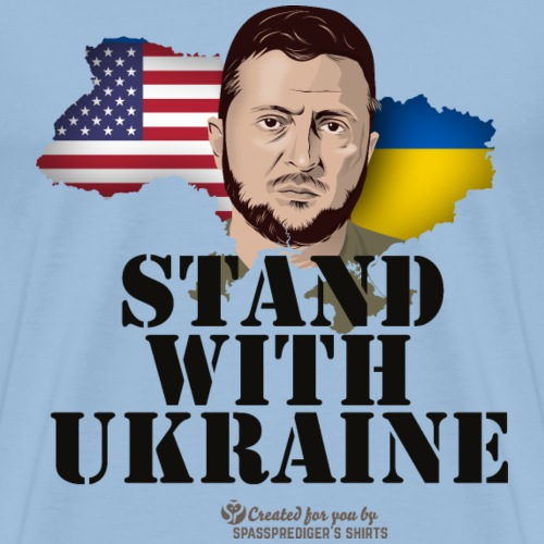 Stand with Ukraine USA - Männer Premium T-Shirt