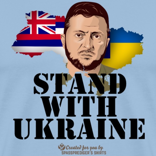 Ukraine Hawaii Solidarität T-Shirt Design - Männer Premium T-Shirt