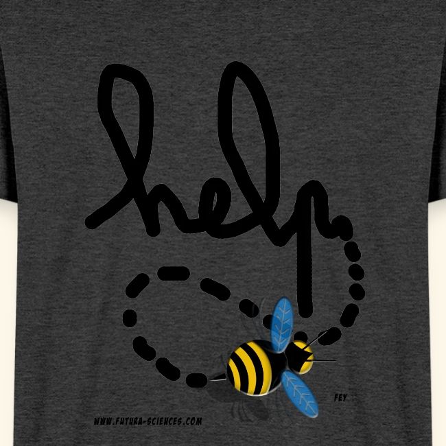 Help abeille texte noir