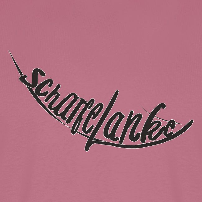 Scharfelanke Logo Print Schwarz