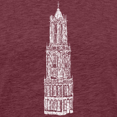 Utrecht Domtoren in line-art - Mannen Premium T-shirt