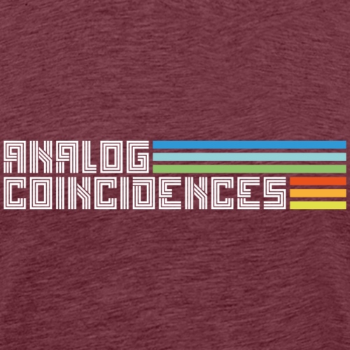 Analog Coincidences logo wit - Mannen Premium T-shirt
