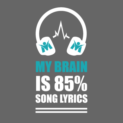 RM - My brain is 85 per cent song lyrics - White - Men's Premium T-Shirt