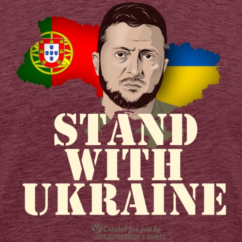 Portugal Stand with Ukraine - Männer Premium T-Shirt