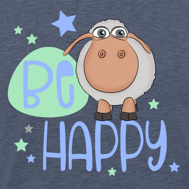 Be happy Schaf - Glückliches Schaf - Glücksschaf