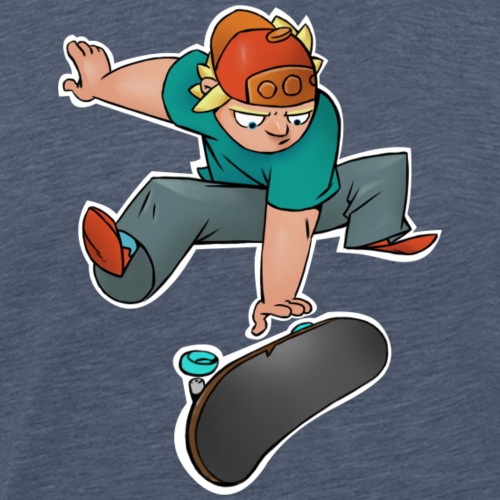 Skater Cartoon Design - Männer Premium T-Shirt