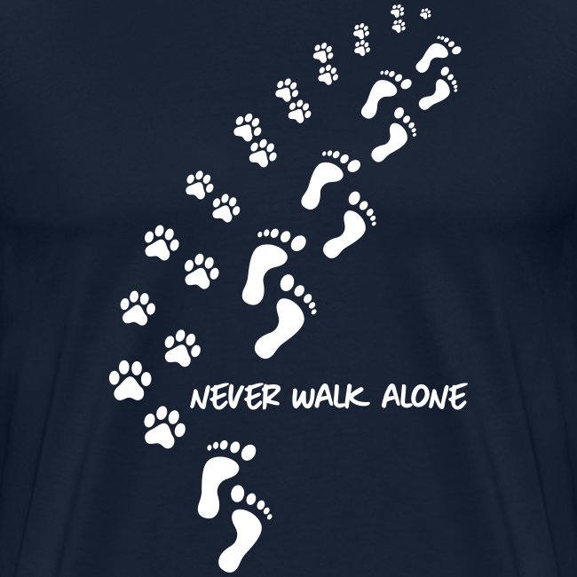 Vorschau: never walk alone dog - Männer Premium T-Shirt