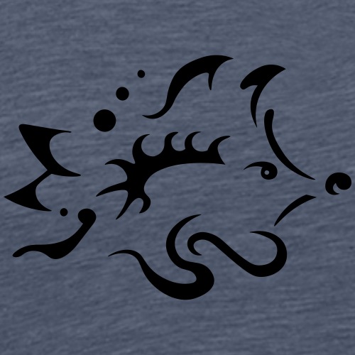 Hedgehog, schlankes Design Tribal - Männer Premium T-Shirt