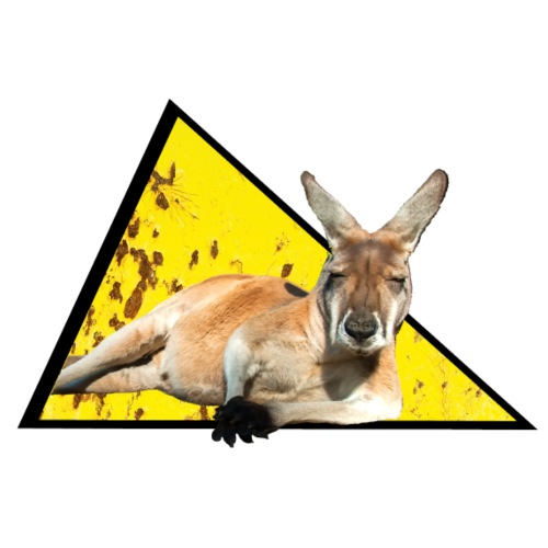 Australien: Cooles Känguru relaxed in einem Schild