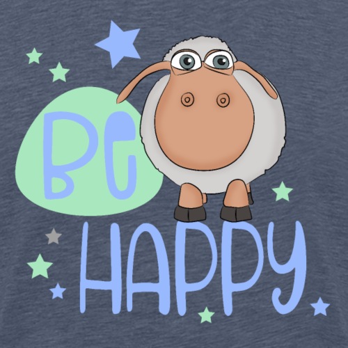 Be happy Schaf - Glückliches Schaf - Glücksschaf - Männer Premium T-Shirt