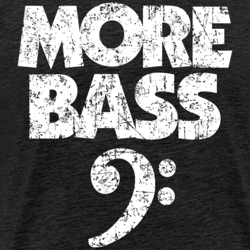 More Bass (Vintage/Weiss) Bassisten - Männer Premium T-Shirt