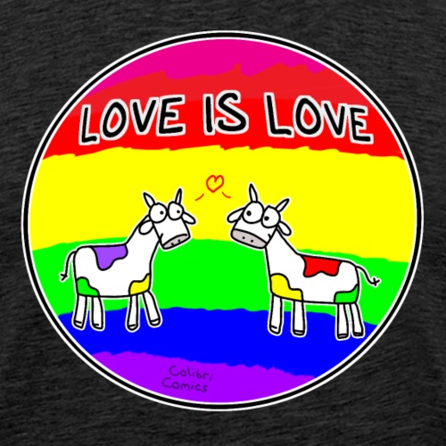 Love is Love! mit Kuhi und Muhi - Männer Premium T-Shirt