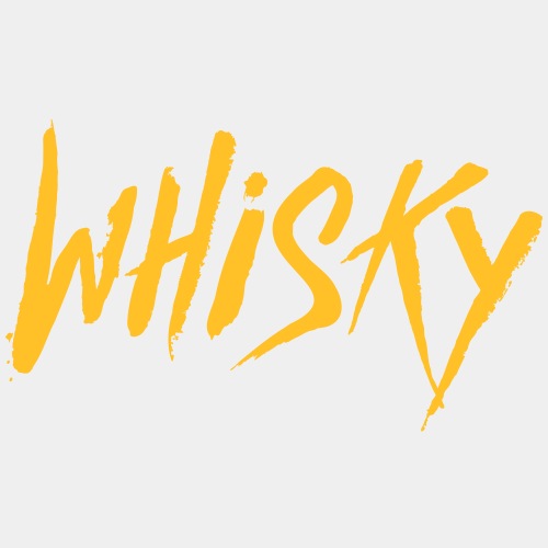 Whisky - Pinsel Schrift - Männer Premium T-Shirt