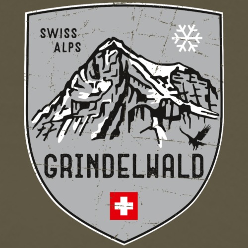 Grindelwald Eiger Schweiz Wappen - Männer Premium T-Shirt