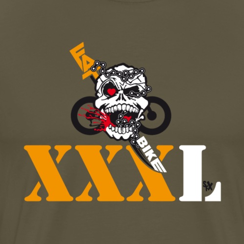»Fat Bike Love Skull« - XXXL - Männer Premium T-Shirt