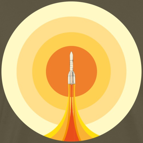 Ariane 6 solar yellow version by ItArtWork - Men's Premium T-Shirt