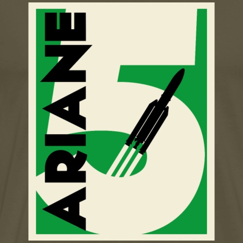 Ariane 5 in flight - green version by ItArtWork - Men's Premium T-Shirt