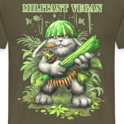 MILITANT VEGAN - Männer Premium T-Shirt