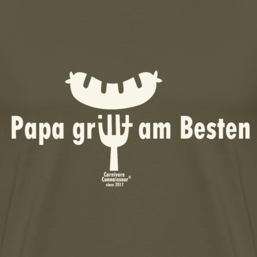 Papa grillt am besten - Männer Premium T-Shirt