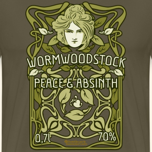 Wormwoodstock Peace & Absinth - Männer Premium T-Shirt