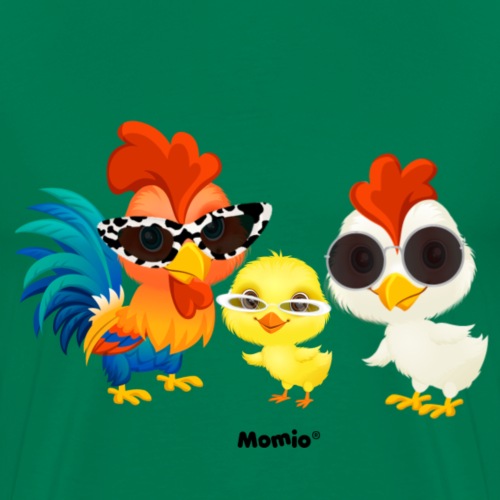 Kurczak - autorstwa Momio Designer Emeraldo. - Koszulka męska Premium