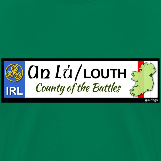CO. LOUTH, IRELAND: licence plate tag style decal