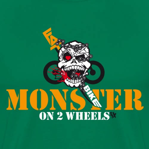 »Fat Bike Love Skull« - Monster - Männer Premium T-Shirt