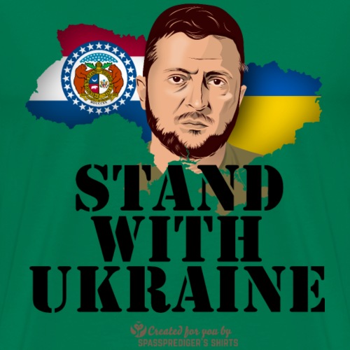 Missouri Ukraine Fahnen Unterstützer Design - Männer Premium T-Shirt