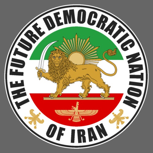 Iranin tunnuksen vanha lippu leijonan kanssa - Miesten premium t-paita