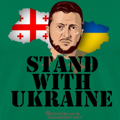 Georgien Stand with Ukraine Selenskyj - Männer Premium T-Shirt