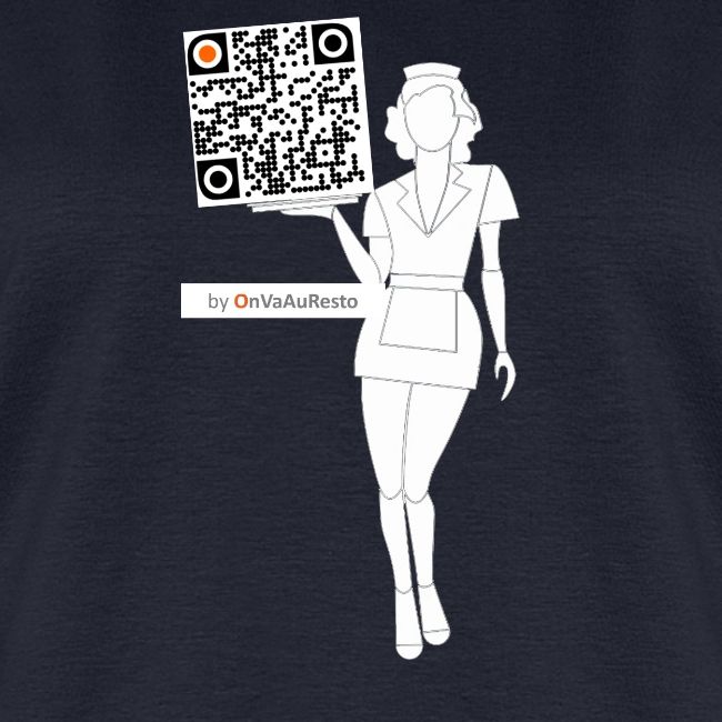 Serveuse avec QR code du menu