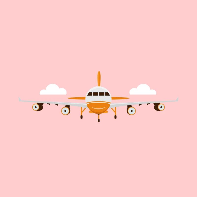 Motif minimaliste d’avion de passagers