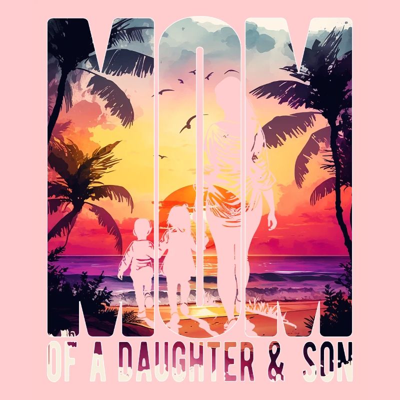 Mutter mit Tochter Sohn Muttertag Strand Mama Kind