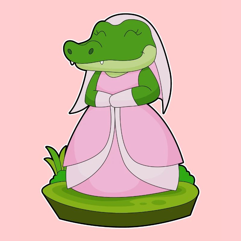 Krokodil Braut Schleier Hochzeit