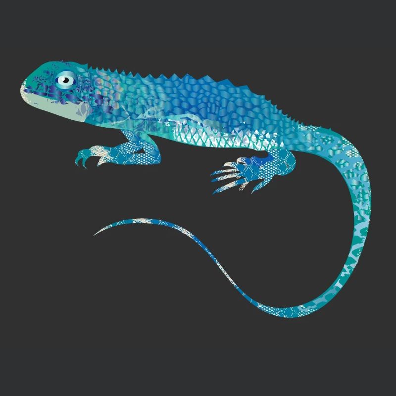 collage d'iguane bleu de différents modèles