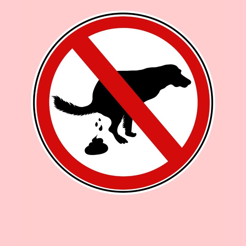 Panneau d’interdiction de merde pour chiens