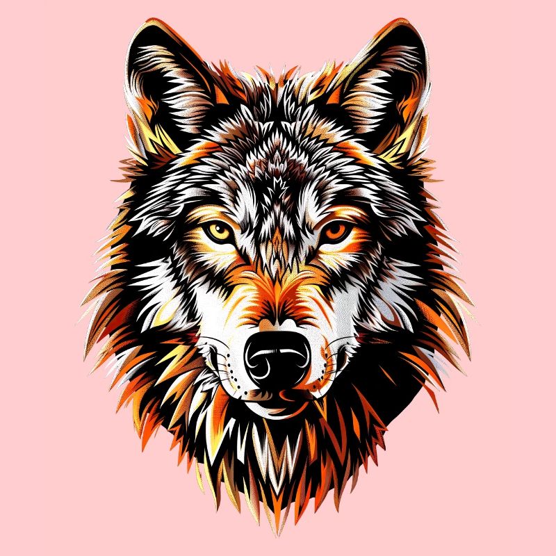 Loup Motif Loups Wolf Pack Gris Wolfhound Wolf