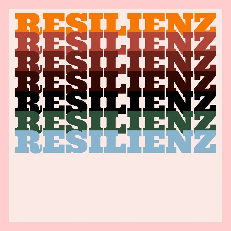 Typographie en impression colorée Resilience